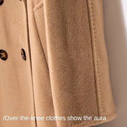 DUTRIEUX Women's Coat Double-sided 10% Cashmere 90% Wool Women's Long Coat Jacket, 2025 Winter New Long Cashmere Coat Women