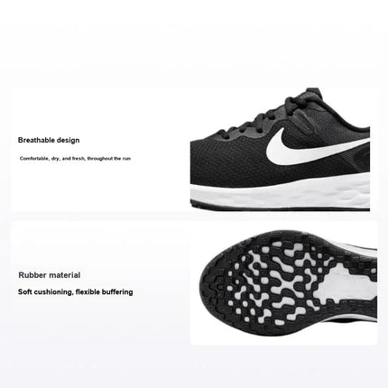 Nike REVOLUTION 6 Cushioning Abrasion Resistant Breathable Low top Casual City Commuting Running Shoes Women's DC3729-003