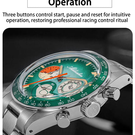 ADDIESDIVE 37mm Men's Luxury Watch 100m Water Resistance K1 Bubble Mirror Glass C3 Luminous Men's Stainless Steel Quartz Watch