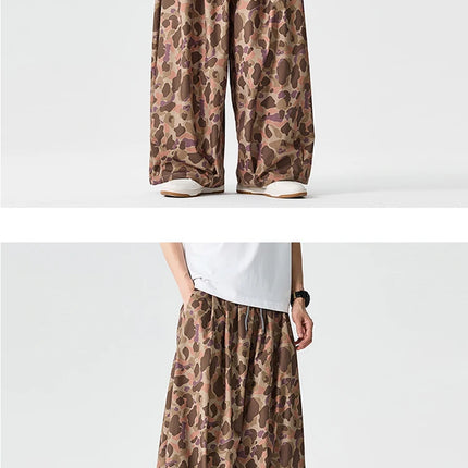 Pantaloni cargo mimetici uomo pantaloni Harem casual oversize da strada uomo pantaloni larghi Harajuku per sport all'aria aperta pantaloni a gamba larga da uomo streetwear