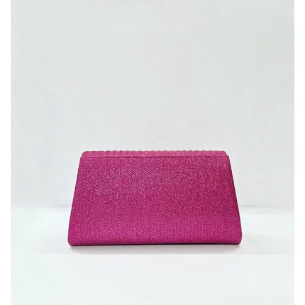 Borsa Clutch Plissettata con Strass, Pochette da Sera Scintillante con Cristalli, Elegante Borsetta da Donna per Cerimonie, Matrimoni e Feste Formali