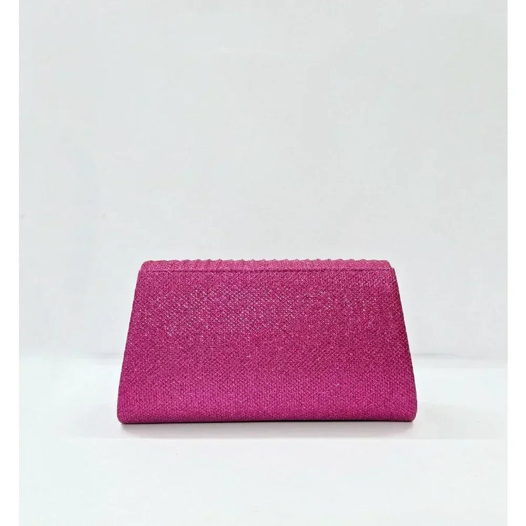 Borsa Clutch Plissettata con Strass, Pochette da Sera Scintillante con Cristalli, Elegante Borsetta da Donna per Cerimonie, Matrimoni e Feste Formali