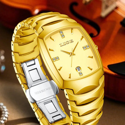 LIGE Orologio da Donna di Lusso alla Moda, Elegante e Semplice, in Acciaio Inossidabile, Casual, al Quarzo, con Calendario, Regalo Romantico per Signore, Novità platinumshop