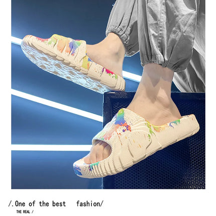 Scarpe estive da uomo Pantofole da spiaggia Scivoli antiscivolo in EVA all'aperto Moda donna Appartamenti Infradito Sandali casual Casa di lusso