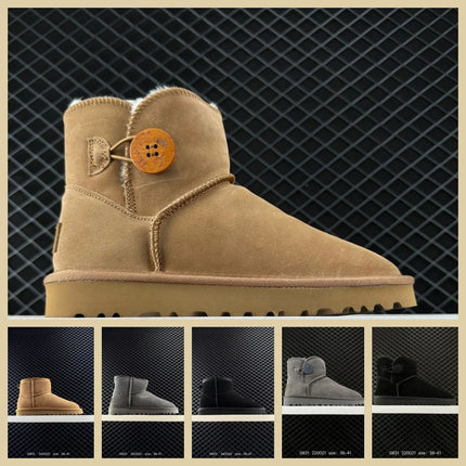 2026 Ladies' designer mini Platform winter Boots classic fur Slippers sheepskin Wool Women's Short Boots Shoes ‮24-63 seziS uggS