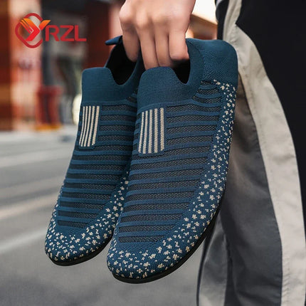YRZL Mocassini in rete Mocassini da guida da uomo Appartamenti di alta qualità Scarpe da passeggio maschili Mocassini casual in mesh traspirante Scarpe estive da uomo