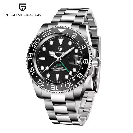 PAGANI DESIGN 2026 Nuovo Orologio Meccanico di Lusso da Uomo Batman 40MM GMT con Bracciale Jubilee, Vetro Zaffiro, Acciaio Inossidabile, Impermeabile, Automatico