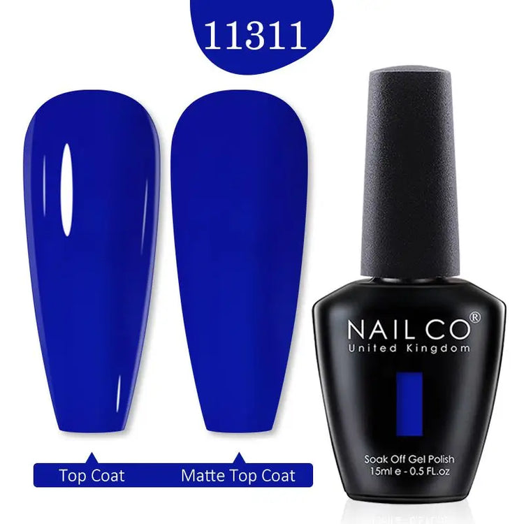 NAILCO 15ml Green Blue Series UV Nail Gel Polish Blue Colors UV&LED Gel Varnish Red Soak Off Semi Permanent LED Nail Gel Varnish