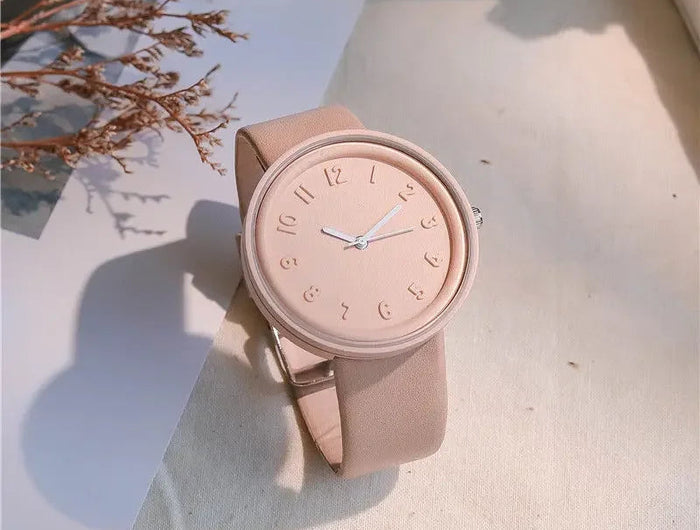 Simple Fashion Makaron Simple Women Watch Ins High Beauty Student uomo e donna Style Round Leisure Vintage orologio da polso al quarzo platinumshop