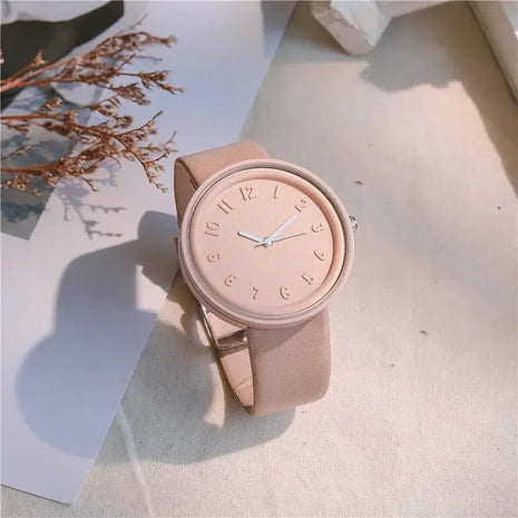 Simple Fashion Makaron Simple Women Watch Ins High Beauty Student uomo e donna Style Round Leisure Vintage orologio da polso al quarzo platinumshop