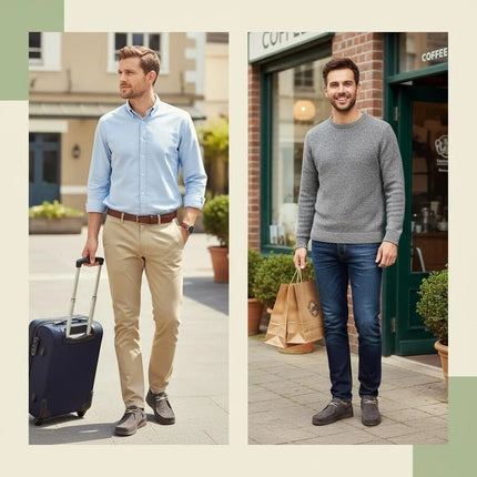 Scarpe Casual da Uomo in Vera Pelle, Mocassini Eleganti Cuciti a Mano, Sneakers Casual con Lacci