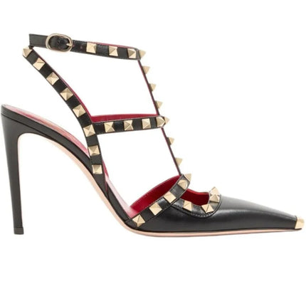 Sandali da Donna con Rivetti e Cinturino alla Caviglia, Stile Romano, Sexy ed Eleganti, per Banchetti e Sfilate, Moda Europea e Americana platinumshop