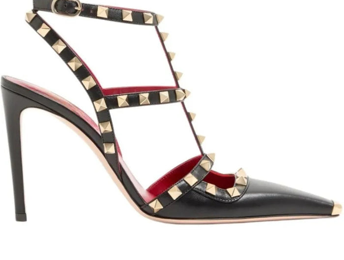 Sandali da Donna con Rivetti e Cinturino alla Caviglia, Stile Romano, Sexy ed Eleganti, per Banchetti e Sfilate, Moda Europea e Americana platinumshop