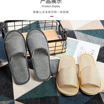 5 pairs/lot men women disposable hotel slippers guest cotton slides home travel SPA slipper hospitality cheap indoor slip-on