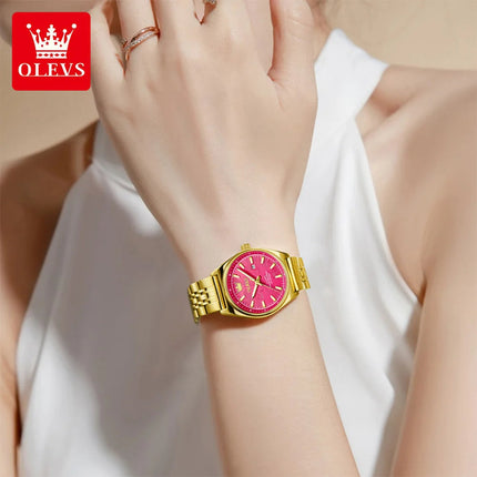 Orologio OLEVS 3703 da donna, elegante orologio al quarzo da donna, marca di alta gamma, impermeabile, luminoso, con calendario, orologio da polso di lusso per signora. platinumshop