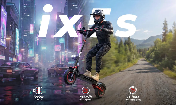 iScooter iX5s Monopattino elettrico 15 Ah 1000W con potenti pneumatici, autonomia di 65 km, velocità massima di 45 km/h