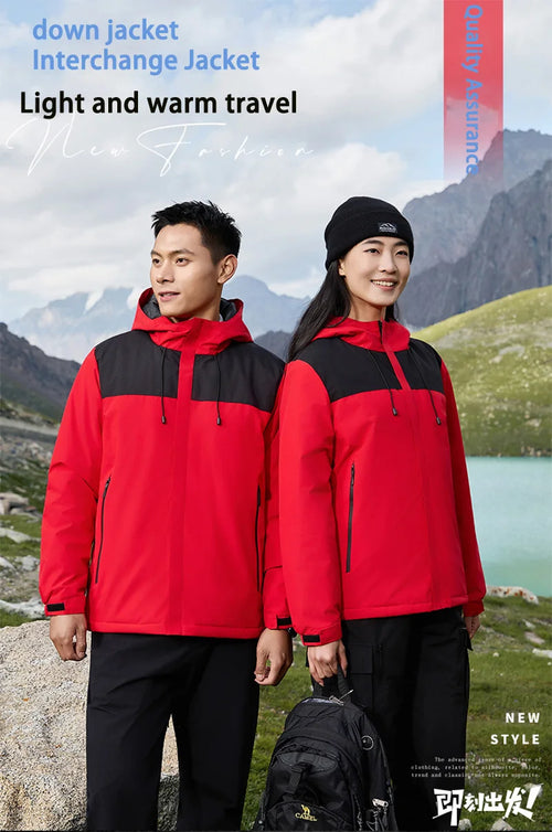 Men's Women's Thin Down Jackets Outdoor Sports Warm One-piece Assault Jackets Autumn Winter Couple Outfits Yyouth Tops
