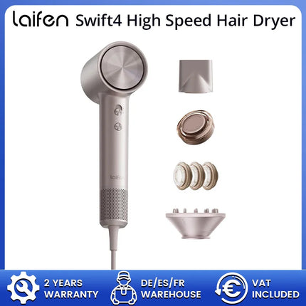 Laifen Swift 4 High-Speed Hair Dryer Intelligent Temperature Control Ultra-Fast Drying 400m Negative + 70m Positive Ions Comprehensive Hair Protection
