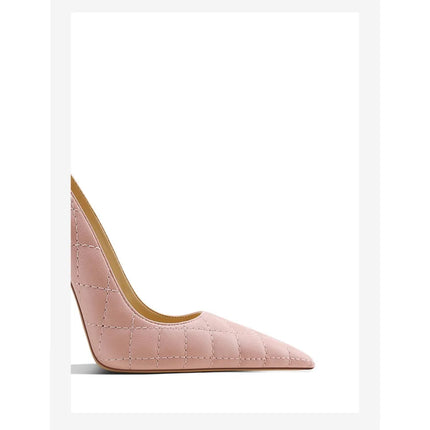 Tacchi a spillo a punta in pelle rosa Tacchi alti stile principessa per donna Primavera 2025