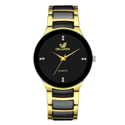 ORLANDO Orologi di lusso da uomo Nuovo arrivato Orologio da polso in acciaio al quarzo oro nero freddo Squisito orologio Masculino Relogio Orologio di moda platinumshop