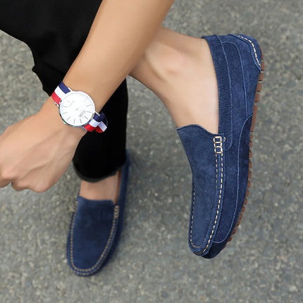 Mocassini da uomo in pelle scamosciata di lusso 2022 scarpe casual da uomo scarpe da barca fatte a mano da uomo Slipon scarpe da guida mocassini maschili Zapatos