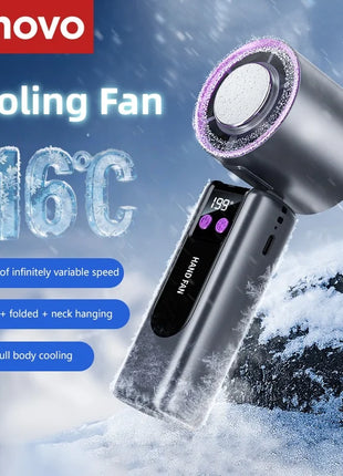 Ventilatore Portatile USB a 199 Velocità con Display Digitale, Grande Turbina Eolica, Mini Ventilatore Rinfrescante