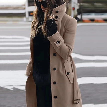 Slim Fit Wool Blend Women's Coat