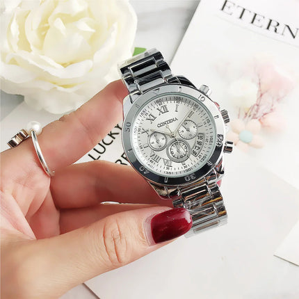 CONTENA Orologi eleganti di lusso per donna Orologio da donna in acciaio inossidabile Orologio da polso da donna alla moda Orologio al quarzo Reloj Mujer platinumshop