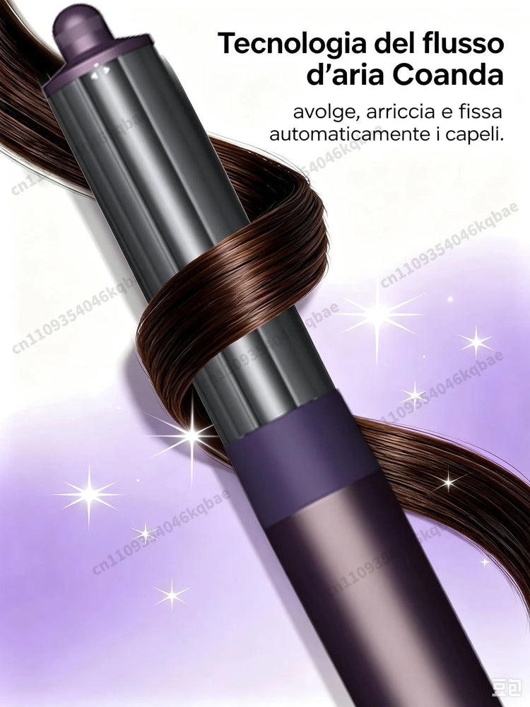 High Quality 6 In 1 Multi Hair Styler & Hair Dryer Auto Curling Air Dryer Wrap Hot/Cold Air Styling Tool Hair Straightener Curling Barrel Brush Salon Styling Gift For Women