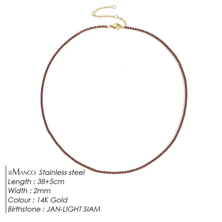 eManco Fashion Crystal High Quality Stainless Steel Gold Plated Necklace Ladies Charming Accessories Gifts Wholesale PlatiNum