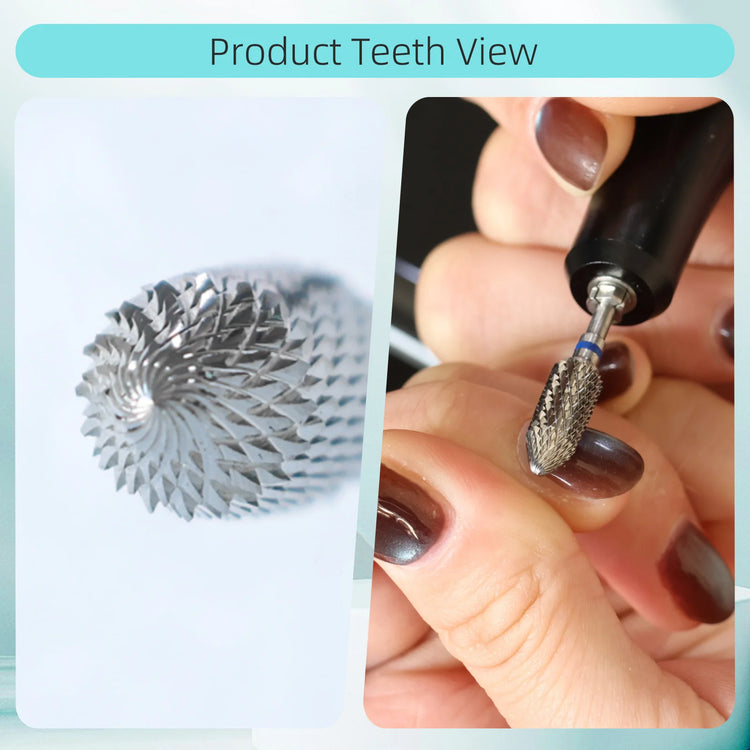 HYTOOS Bullet Carbide Nail Drill Bits Pro Barrel Cone Acrylic Gel Tips Removal Tool Electric Drills File Manicure Accessories