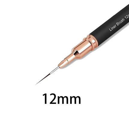 6 Size Nail Art Liner Brushes 5/7/9/11/20/25mm Painting Nail Art Brush Dotting Drawing Tool Long Lines Thin Details Manicure Pen