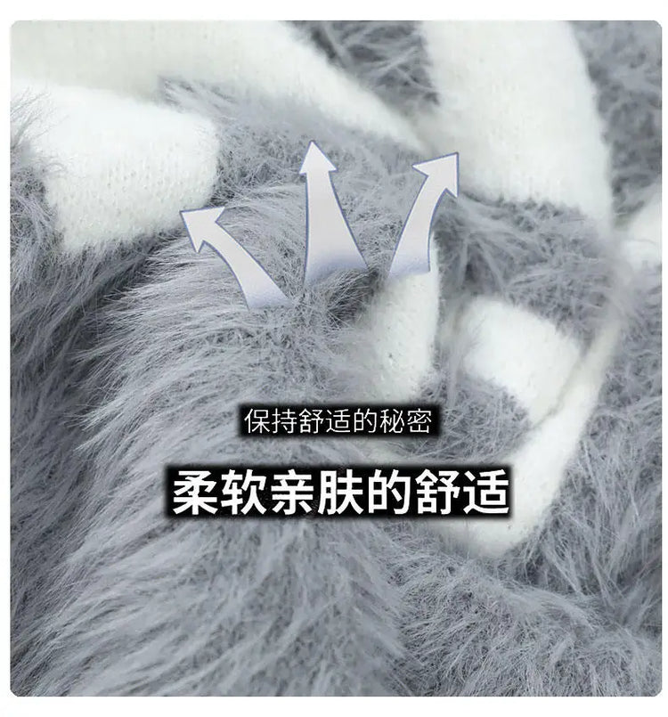 2026 Winter Fashion Sweater Men Casual Knit Pullovers Mens Thick Warm letter pattern Sweaters Men's Daily Warm sweaters male