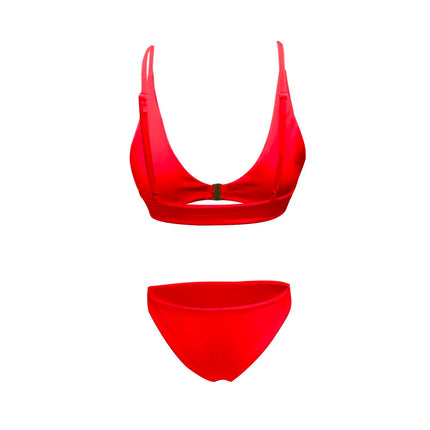 Muslimmuslimlim's Sexy muslimah Fashion tinta unita costumi da bagno donna vita alta Gold Lock Bikini Sexy Beachwear costume da bagno platinumshop