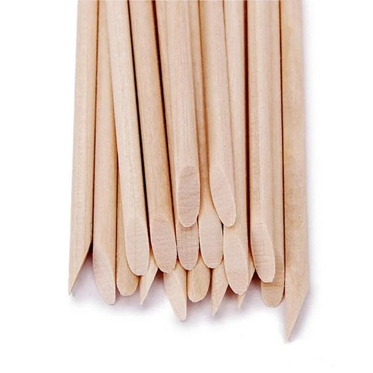 500/100Pcs Orange Wood Sticks for Nails BULK Double Sided Cuticle Pusher Remover Nail Art Manicure Pedicure Tool for Manicure Pe 2028