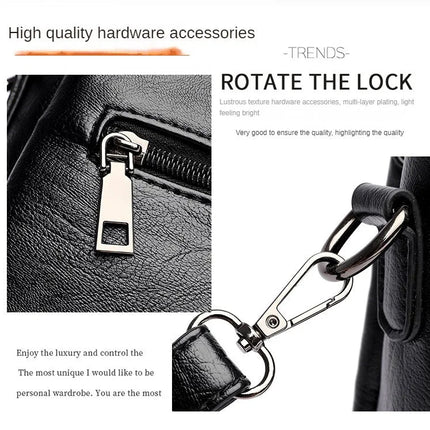 Women's Bags Retro Design Crossbody Bag Trend Quality PU Leather Bucket Shoulder Bags Small Handbags for Women PlatiNum