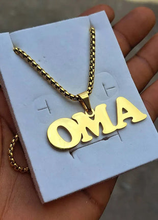 Collana con ciondolo personalizzato di grandi dimensioni, catena cubana spessa, collana con nome di personalizzazione hip-hop, gioielli di moda PlatiNum
