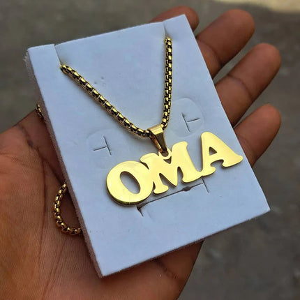 Collana con ciondolo personalizzato di grandi dimensioni, catena cubana spessa, collana con nome di personalizzazione hip-hop, gioielli di moda PlatiNum