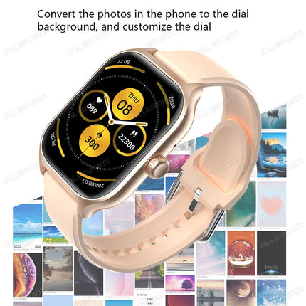 Smartwatch 2025 per Android e iOS, Schermo a Colori da 2,01 Pollici, Risposta alle Chiamate Bluetooth, Orologio Fitness Tracker per Donne e Uomini platinumshop
