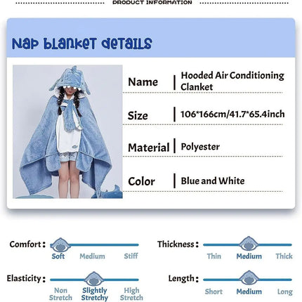 Super Soft Cozy Shark Blanket Shark Shawl Hood Wearable Blanket Shark Shawl Cape Type Hooded Robe with Hood Shark Blanket Hoodie