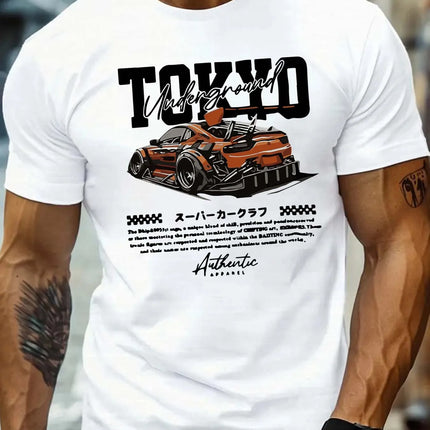 Men's summer short-sleeved printed t-shirt, unisex style, suitable for house parties as a gift