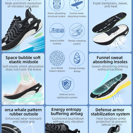 ONEMIX Orca Uomo Ammortizzazione Scarpe da corsa Allenamento Scarpe sportive da atletica all'aperto Scarpe da ginnastica invernali da uomo antiscivolo resistenti all'usura PlatiNum