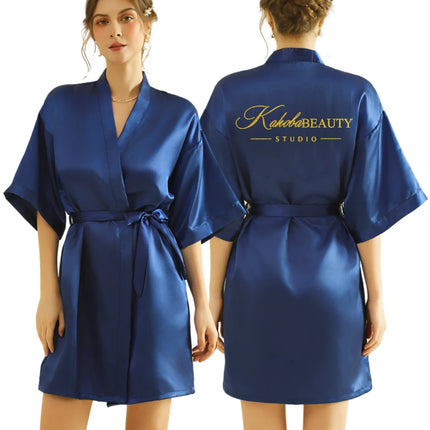 Testo personalizzato Logo accappatoio da sposa abito da sposa sposa damigella d'onore abiti da sposa donna addio al nubilato addio al nubilato