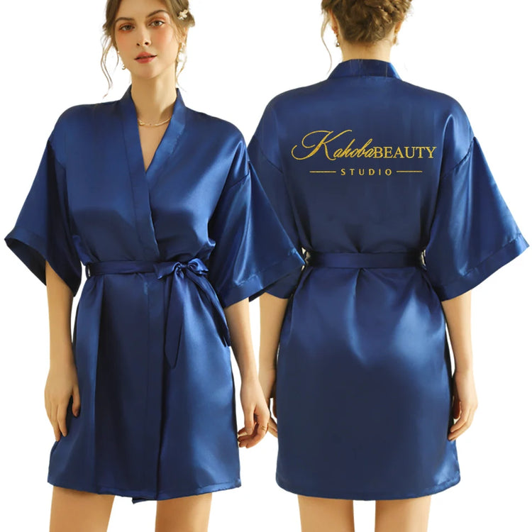 Testo personalizzato Logo accappatoio da sposa abito da sposa sposa damigella d'onore abiti da sposa donna addio al nubilato addio al nubilato