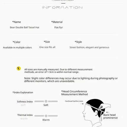 Women's Winter Hats Fox Fur Flight Hats Ushanka Hats For Women Winter Outdoor Windproof And Warm Plush Outdoor Hats For Skiing