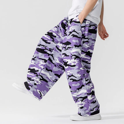 Pantaloni cargo mimetici uomo pantaloni Harem casual Harajuku larghi uomo sport all'aria aperta pantaloni a gamba larga uomo streetwear oversize High Street
