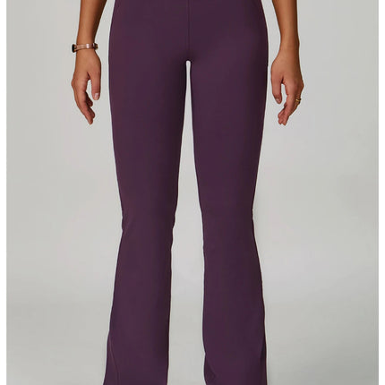 Flared Leggings Women's Wide-leg Pants High Waisted Hip lifting Yoga Pants Quick Drying Running Exercise Fitness Bell bottoms PlatiNum