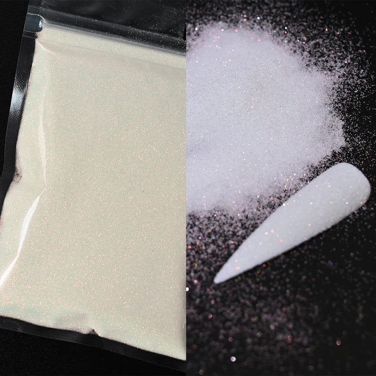 10g/Bag Glitter Snow White Nail Art Sugar Powder Sweater Laser Shiny Decoration Chrome Powder Woolen Candy Effect Nails 2027