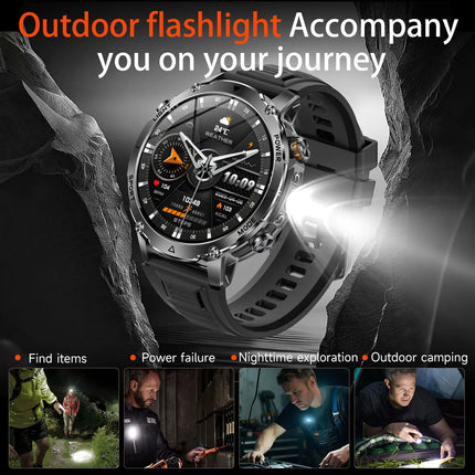 Military Grade Sapphire Smart Watch HeartRate SO2 BT5.3 Call Custom dial Smartwatch for Men Breathable Band Sports watch 1400mAh