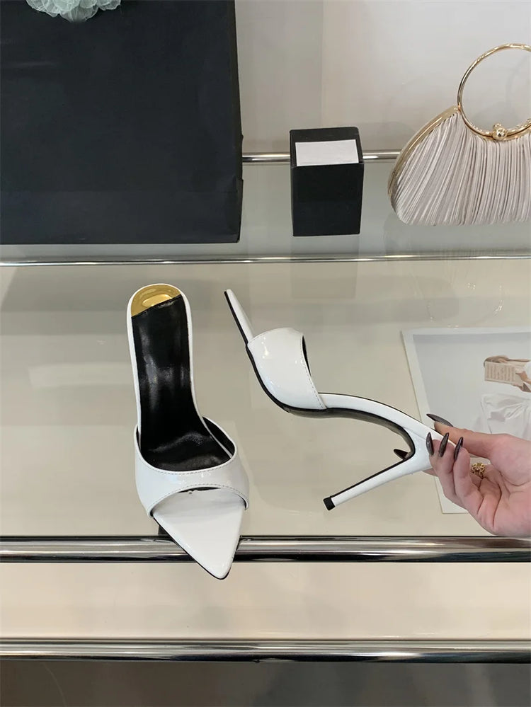 Hlieny 2026 Moda estiva Tacchi a spillo Donna Pantofole a punta Banchetto Abito Sandali Festa Matrimonio Mulo Presentazioni aziende produttrici giochi Scarpe